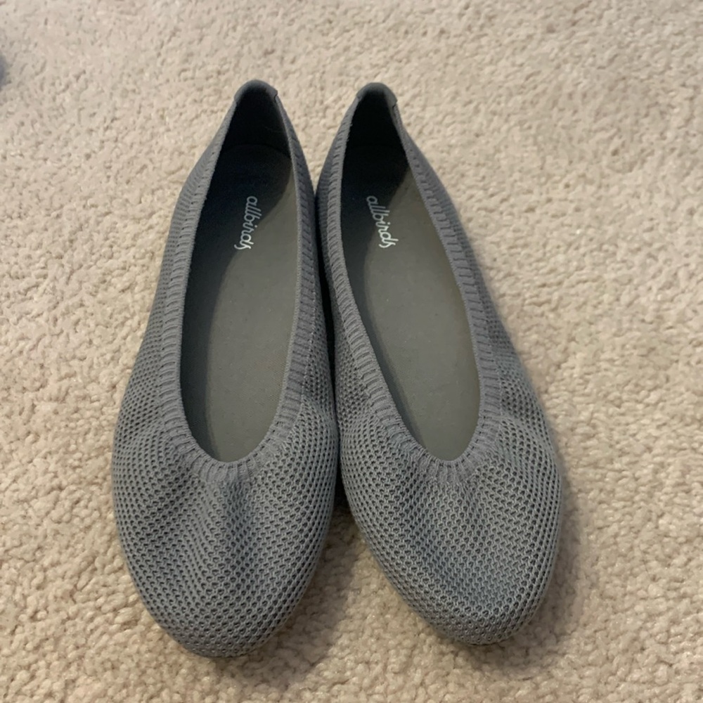 Grey allbirds flats, EUC, w7.5